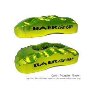 Jeep Wrangler JK Brake Kit - Rear - Baer Brakes - Pro+ SDZ Rotors + D0731 Pads - Monster Green - `07-`17
